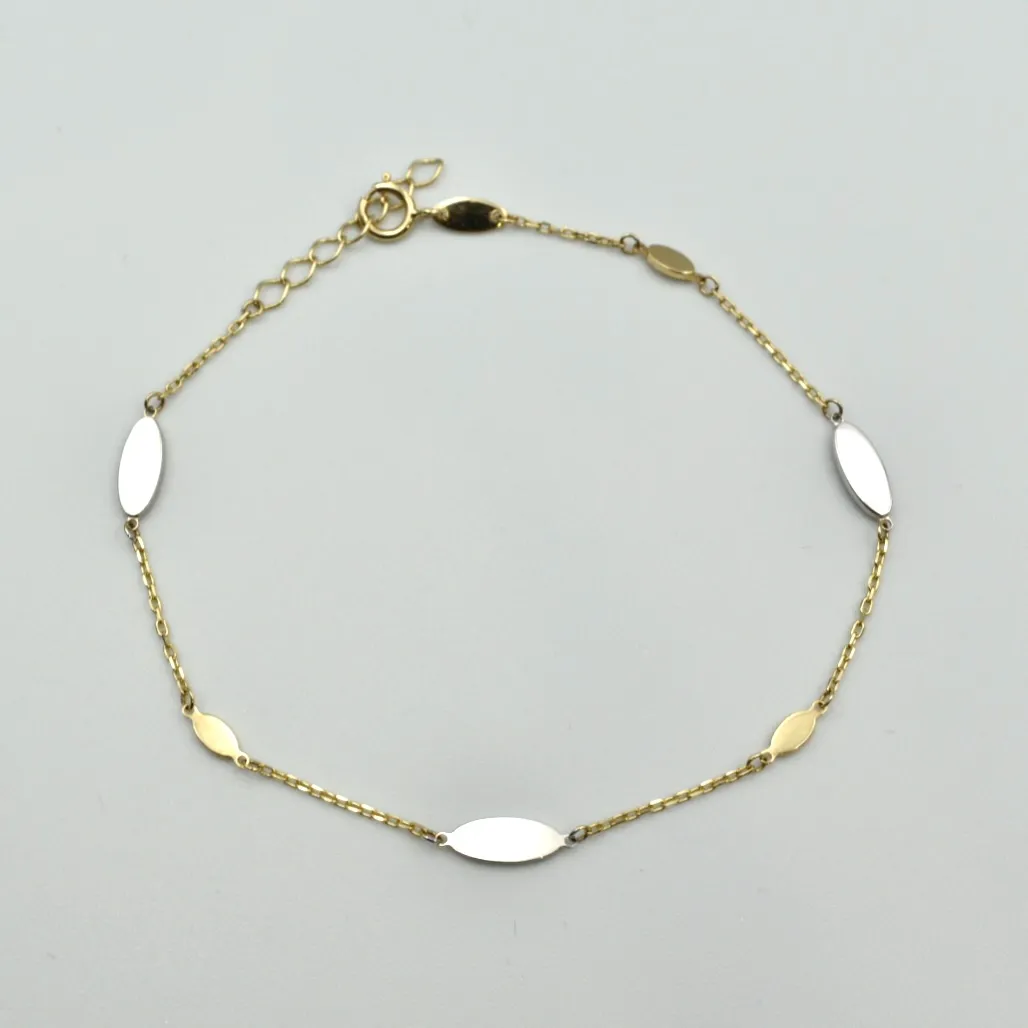 βραχιόλι Κ14 δίχρωμο κωδ. neck011s φωτό1