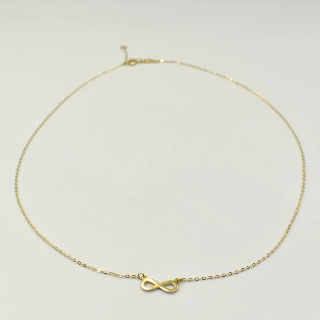 χρυσό κολιέ Κ9 άπειρο κωδ. NECK9019 φωτο 1