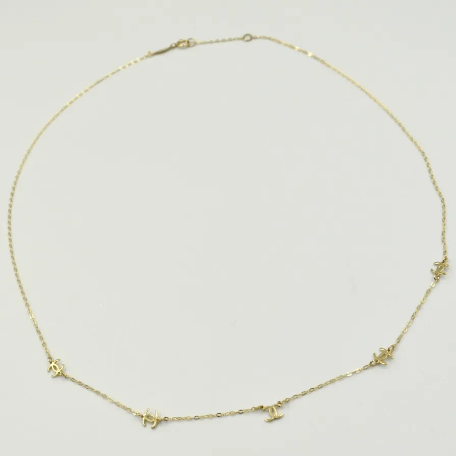 χρυσό Κολιέ Κ9 με 5 μοτίφ κωδ. NECK9001 φωτο 1